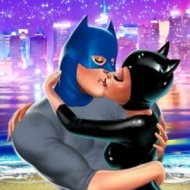 Catwoman Night Kissing